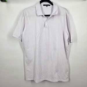 Quince Men's Organic Cotton Pique Polo Shirt White XL Collar Buttons Classic